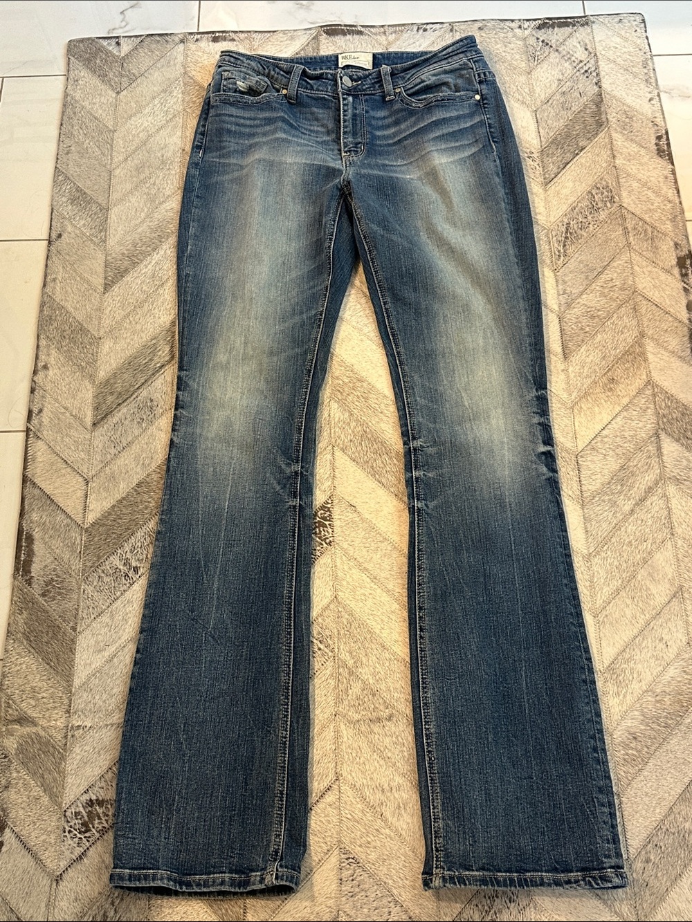 BKE Women's Classic Medium Wash Bootcut Jeans - Blue EXTRA LONG